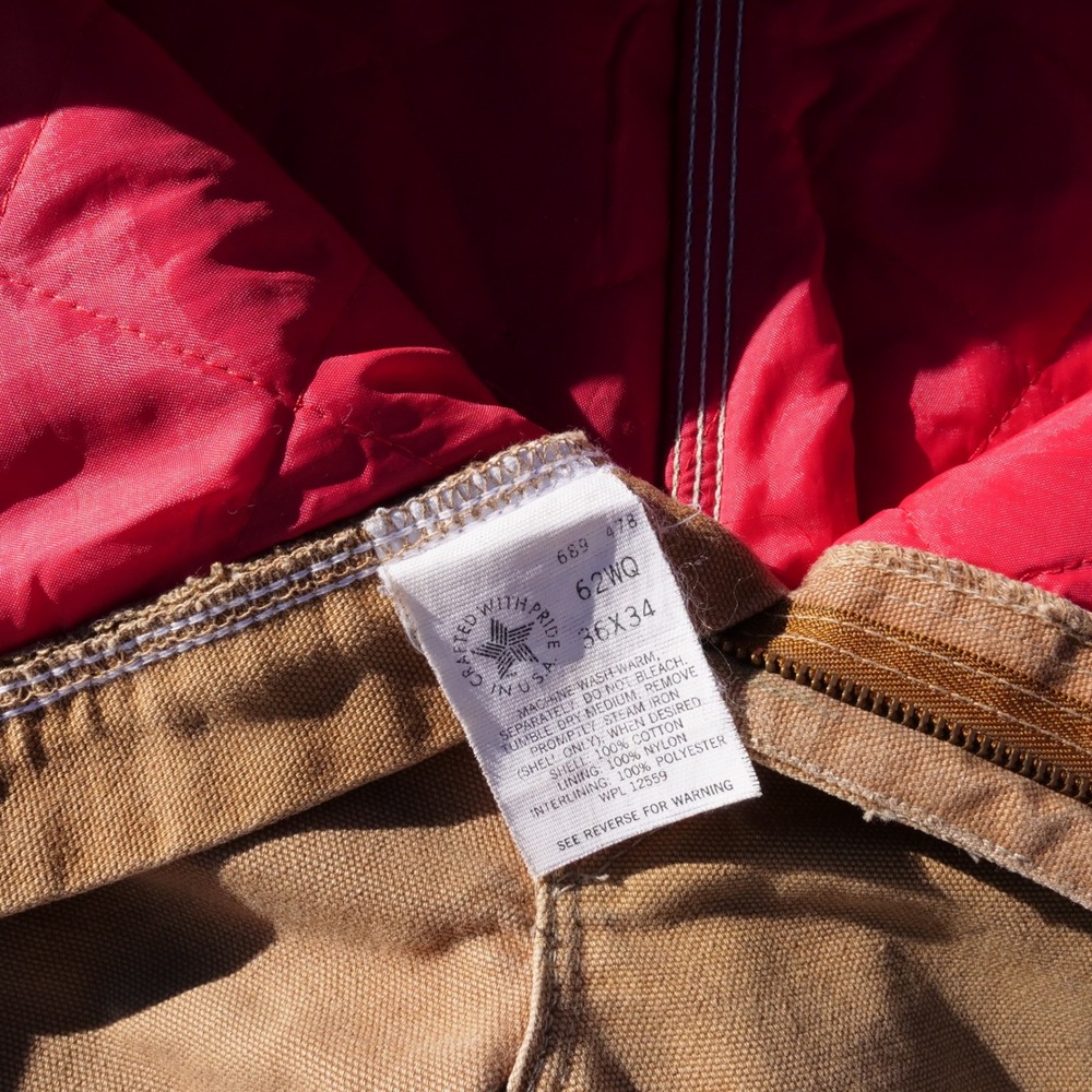 1989 centennial union made Carhartt insulated pants - Picture 3 of 6